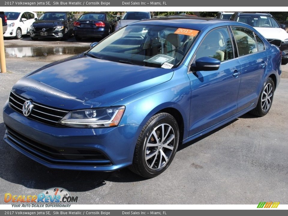 2017 Volkswagen Jetta SE Silk Blue Metallic / Cornsilk Beige Photo #4