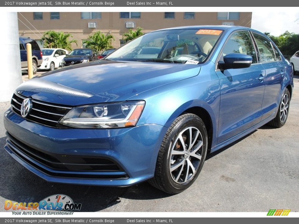 2017 Volkswagen Jetta SE Silk Blue Metallic / Cornsilk Beige Photo #5