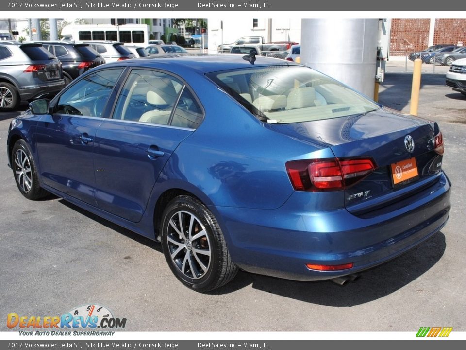 2017 Volkswagen Jetta SE Silk Blue Metallic / Cornsilk Beige Photo #6