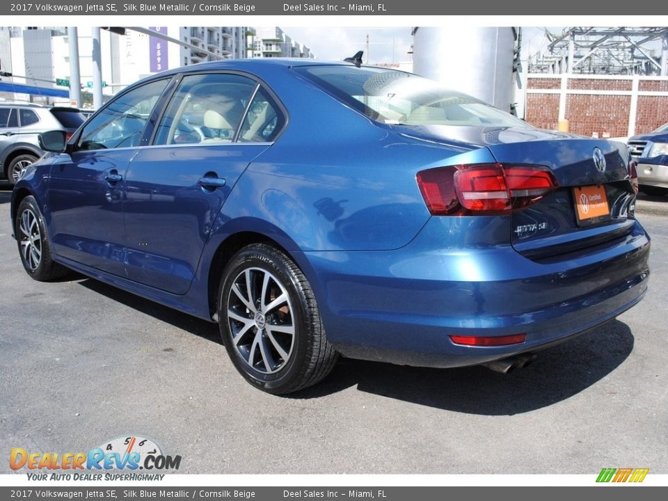 2017 Volkswagen Jetta SE Silk Blue Metallic / Cornsilk Beige Photo #7