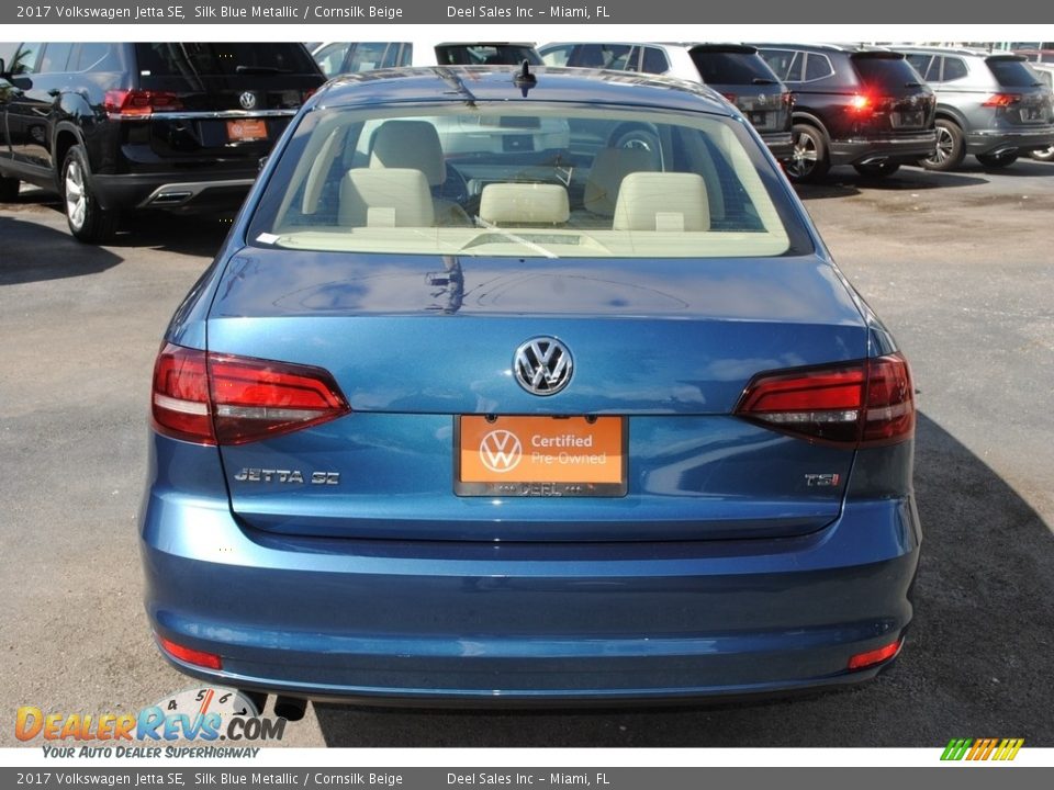 2017 Volkswagen Jetta SE Silk Blue Metallic / Cornsilk Beige Photo #8