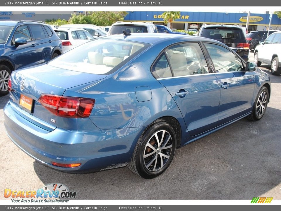 2017 Volkswagen Jetta SE Silk Blue Metallic / Cornsilk Beige Photo #9