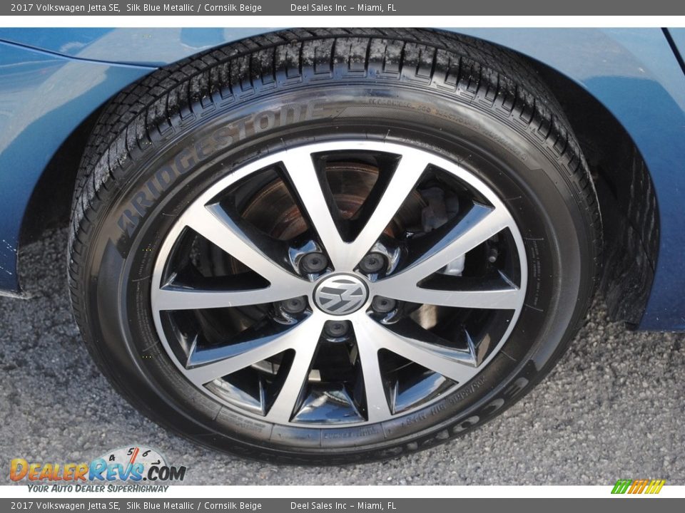 2017 Volkswagen Jetta SE Silk Blue Metallic / Cornsilk Beige Photo #10