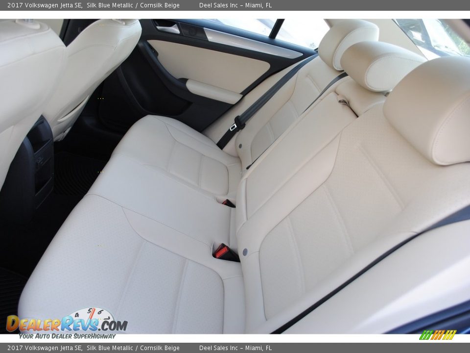2017 Volkswagen Jetta SE Silk Blue Metallic / Cornsilk Beige Photo #11