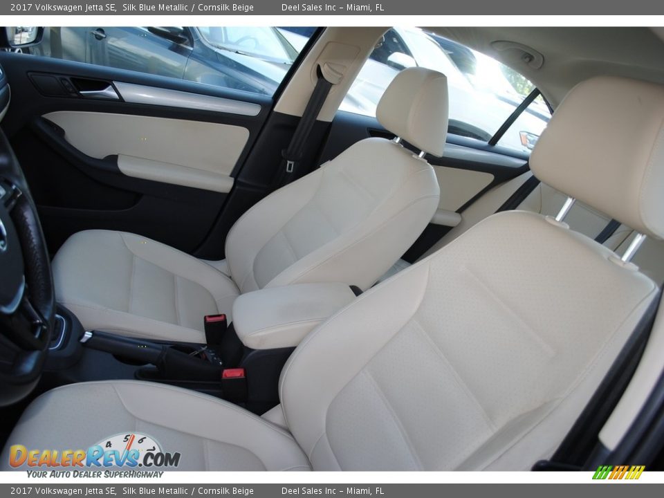 2017 Volkswagen Jetta SE Silk Blue Metallic / Cornsilk Beige Photo #12