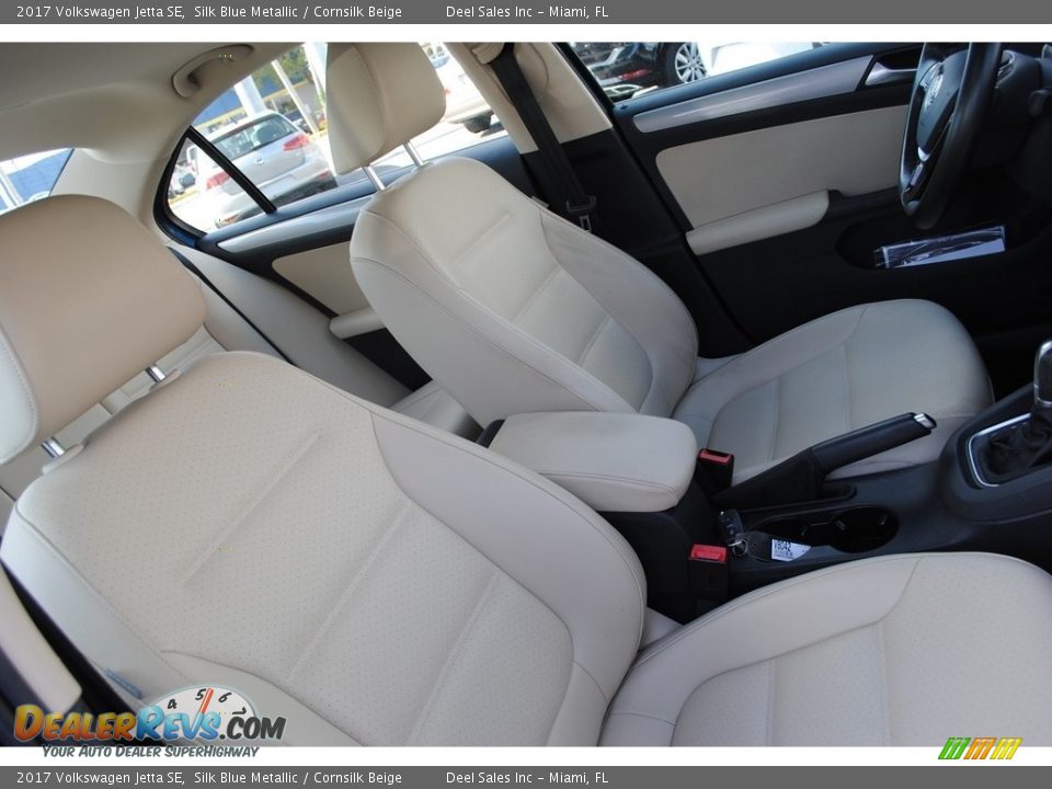 2017 Volkswagen Jetta SE Silk Blue Metallic / Cornsilk Beige Photo #17