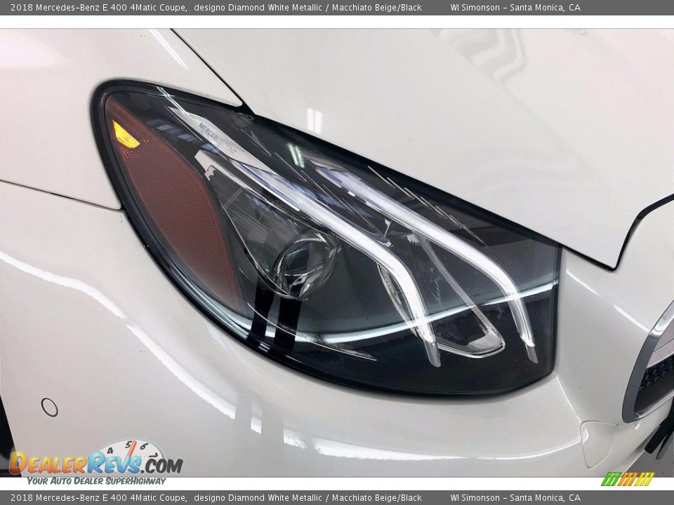 2018 Mercedes-Benz E 400 4Matic Coupe designo Diamond White Metallic / Macchiato Beige/Black Photo #32