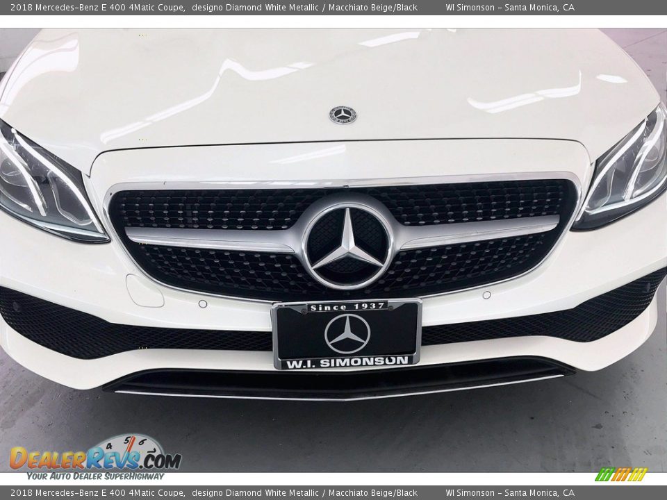 2018 Mercedes-Benz E 400 4Matic Coupe designo Diamond White Metallic / Macchiato Beige/Black Photo #33