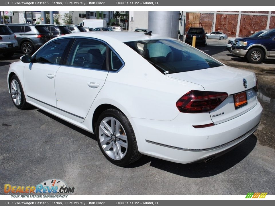 2017 Volkswagen Passat SE Sedan Pure White / Titan Black Photo #6