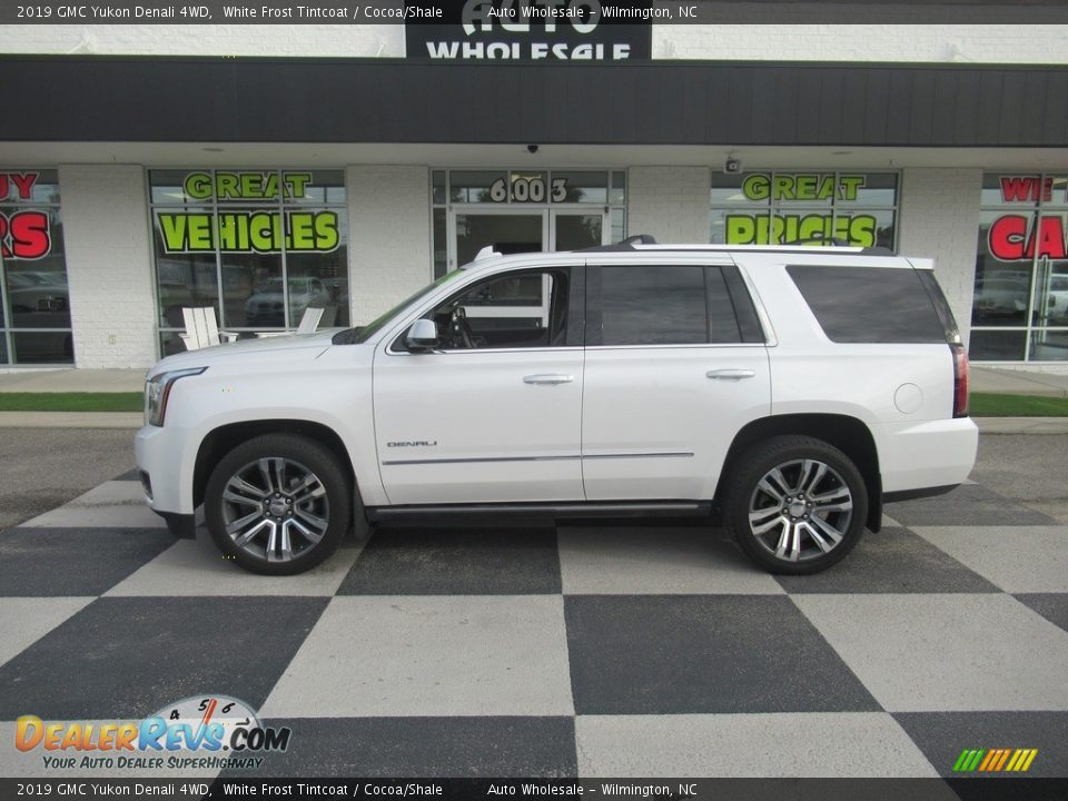 2019 GMC Yukon Denali 4WD White Frost Tintcoat / Cocoa/Shale Photo #1