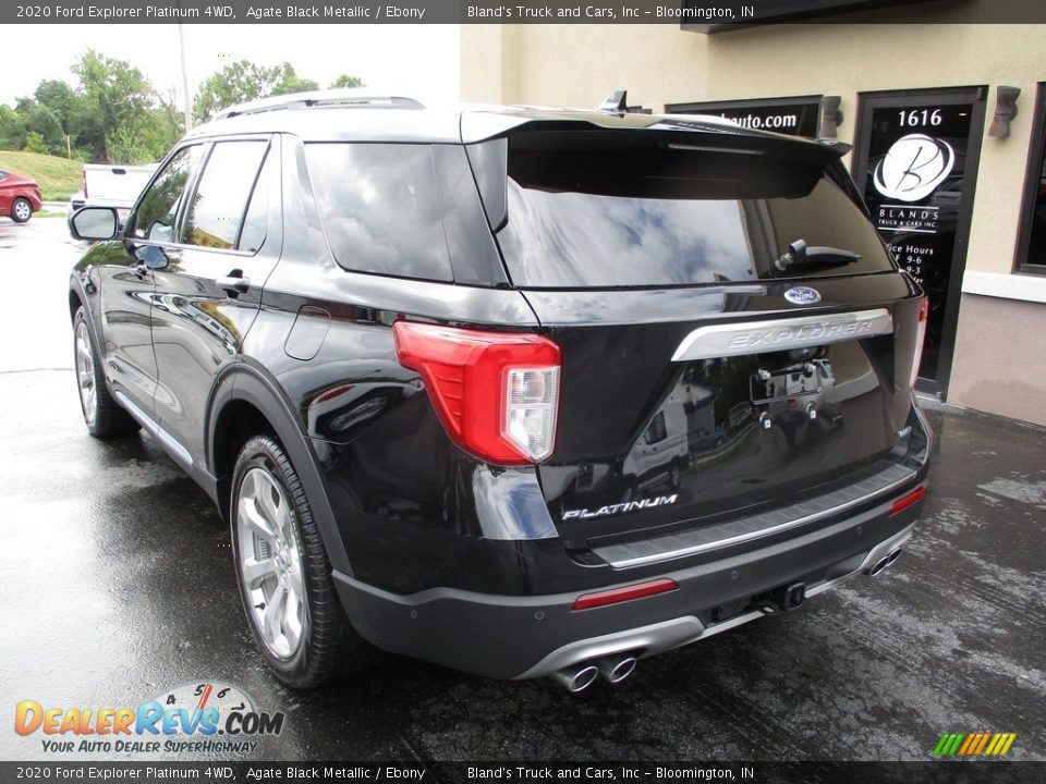 2020 Ford Explorer Platinum 4WD Agate Black Metallic / Ebony Photo #3