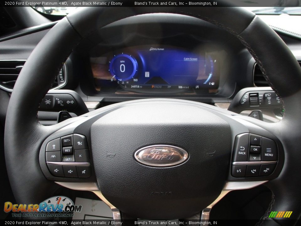 2020 Ford Explorer Platinum 4WD Agate Black Metallic / Ebony Photo #17