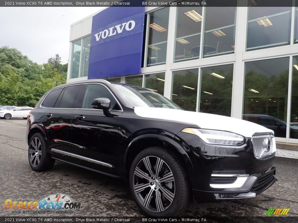 2021 Volvo XC90 T6 AWD Inscription Onyx Black Metallic / Charcoal Photo #1