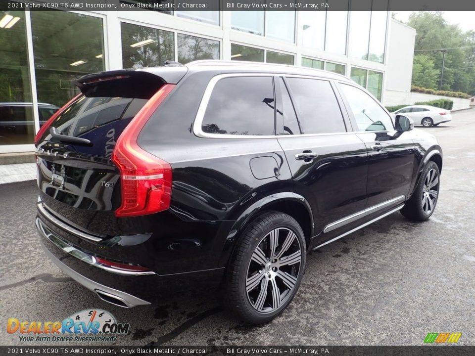 2021 Volvo XC90 T6 AWD Inscription Onyx Black Metallic / Charcoal Photo #2