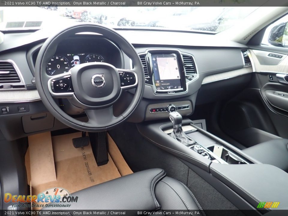 2021 Volvo XC90 T6 AWD Inscription Onyx Black Metallic / Charcoal Photo #10
