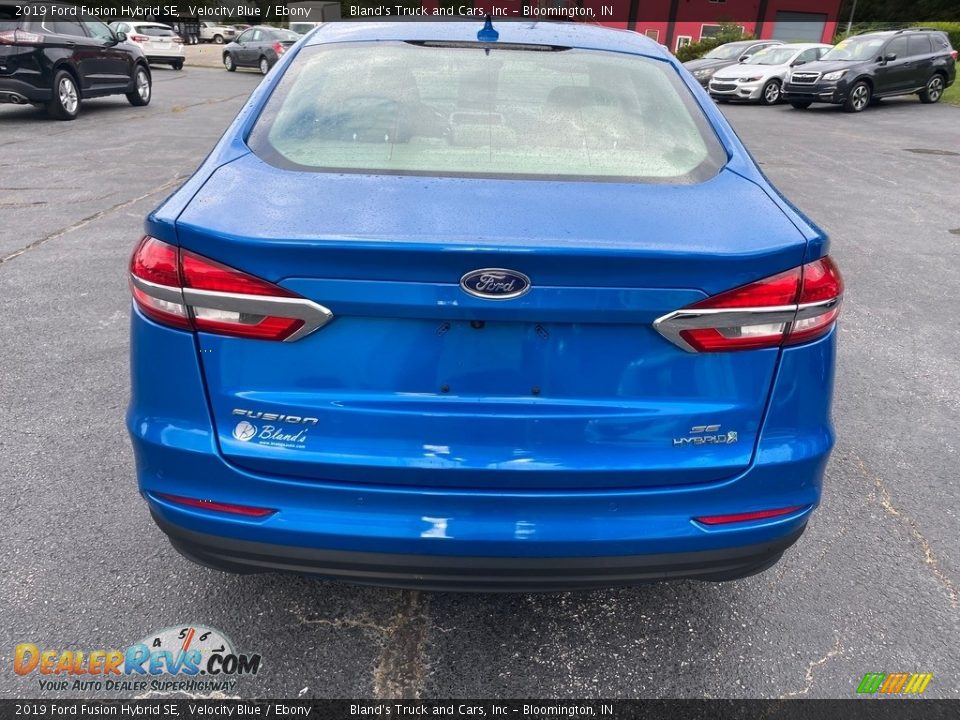 2019 Ford Fusion Hybrid SE Velocity Blue / Ebony Photo #7