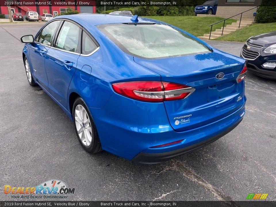 2019 Ford Fusion Hybrid SE Velocity Blue / Ebony Photo #8