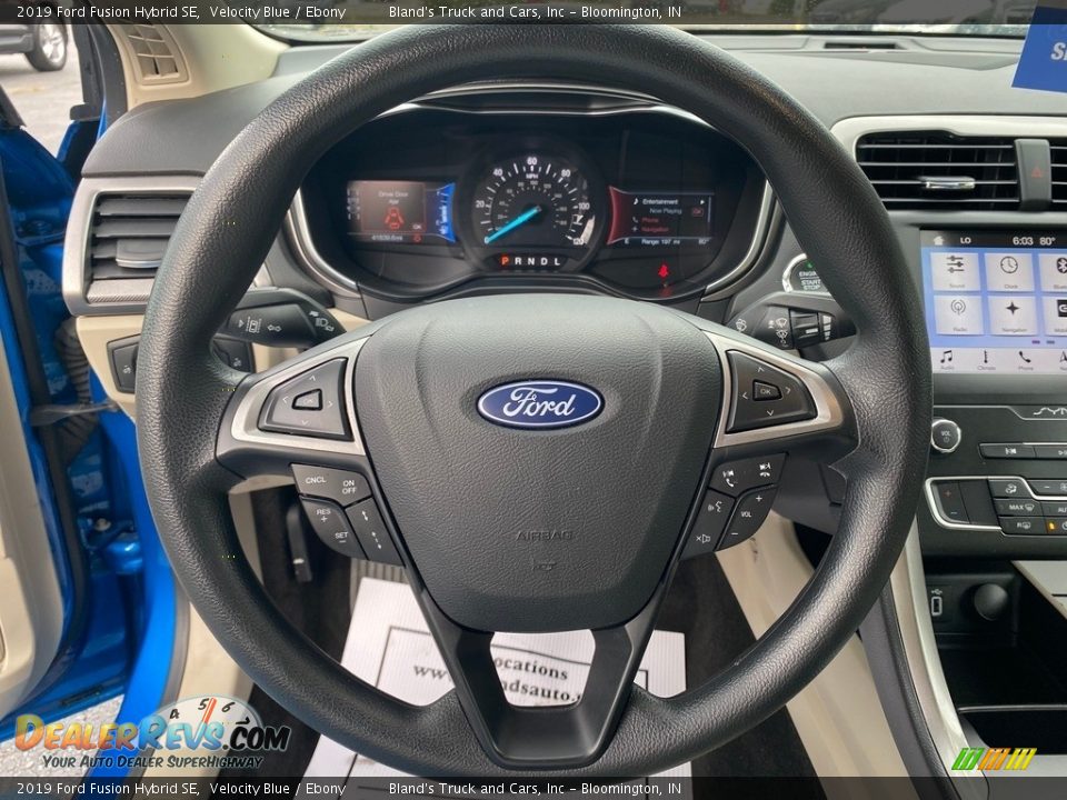 2019 Ford Fusion Hybrid SE Velocity Blue / Ebony Photo #14