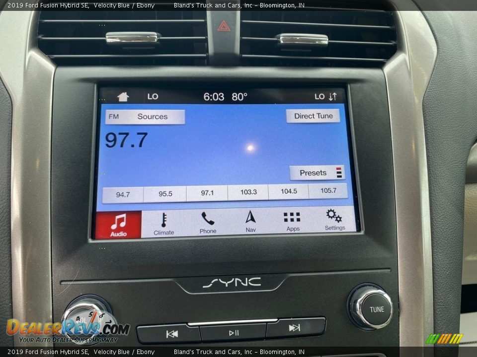 2019 Ford Fusion Hybrid SE Velocity Blue / Ebony Photo #22