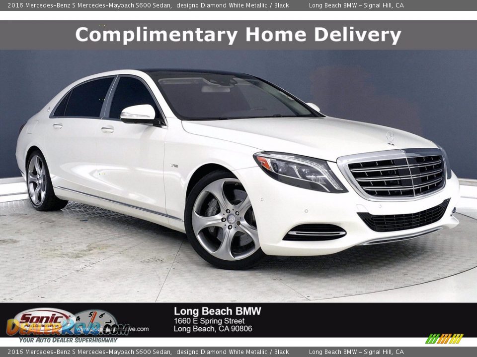 2016 Mercedes-Benz S Mercedes-Maybach S600 Sedan designo Diamond White Metallic / Black Photo #1