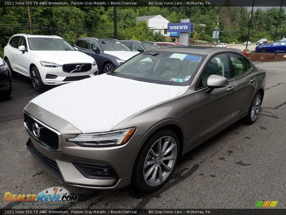 Pebble Gray Metallic 2021 Volvo S60 T6 AWD Momentum Photo #5