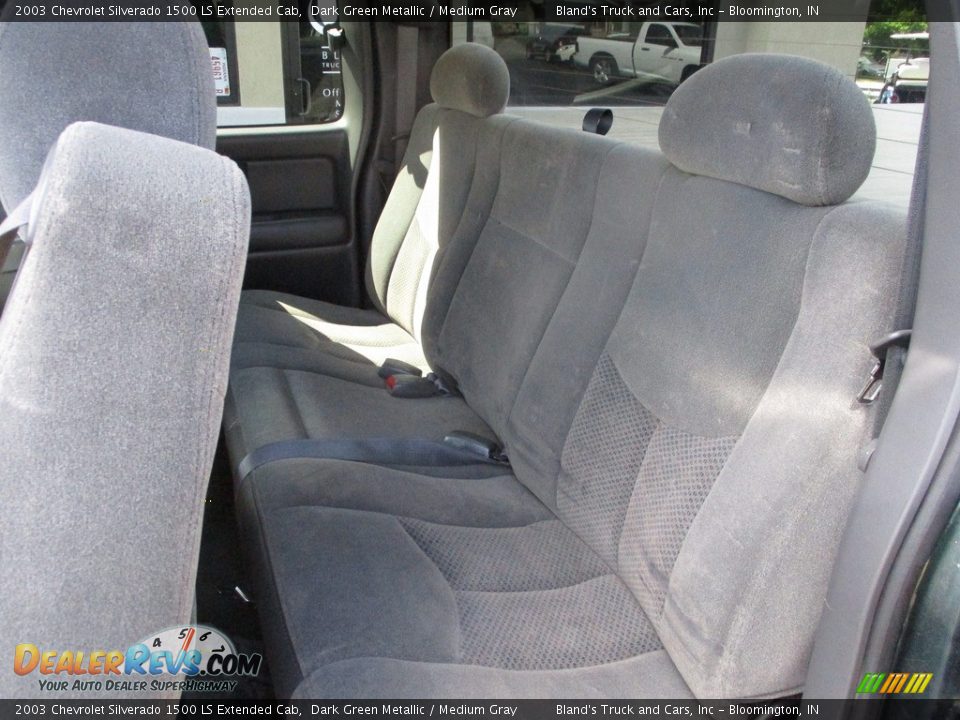 2003 Chevrolet Silverado 1500 LS Extended Cab Dark Green Metallic / Medium Gray Photo #7