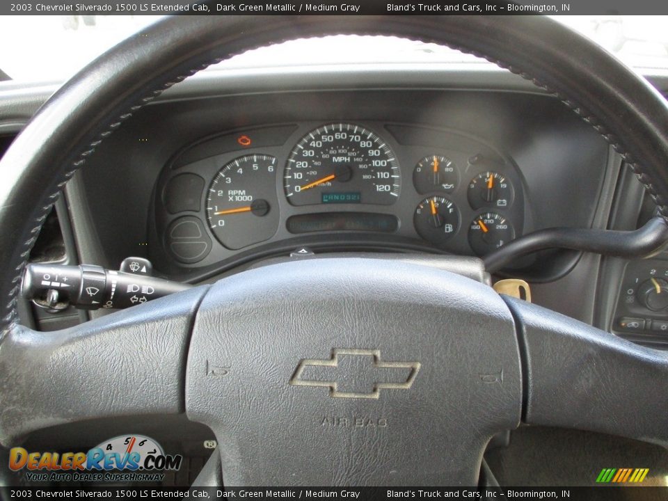 2003 Chevrolet Silverado 1500 LS Extended Cab Dark Green Metallic / Medium Gray Photo #11