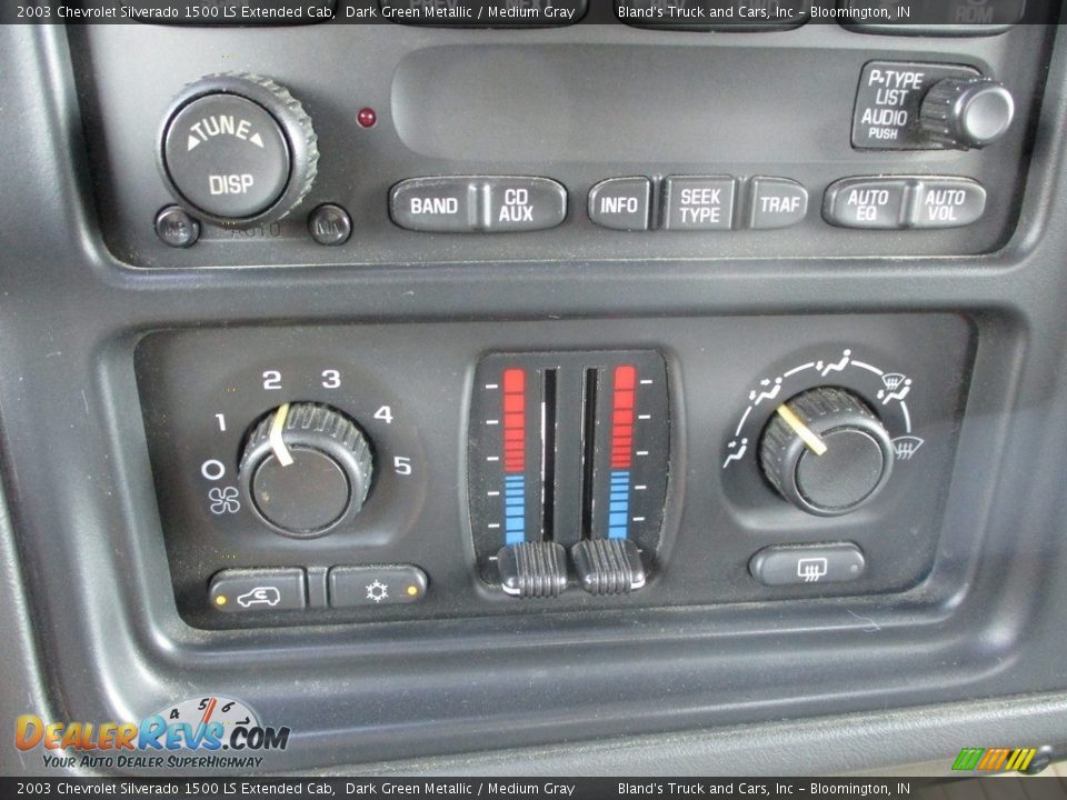 2003 Chevrolet Silverado 1500 LS Extended Cab Dark Green Metallic / Medium Gray Photo #13