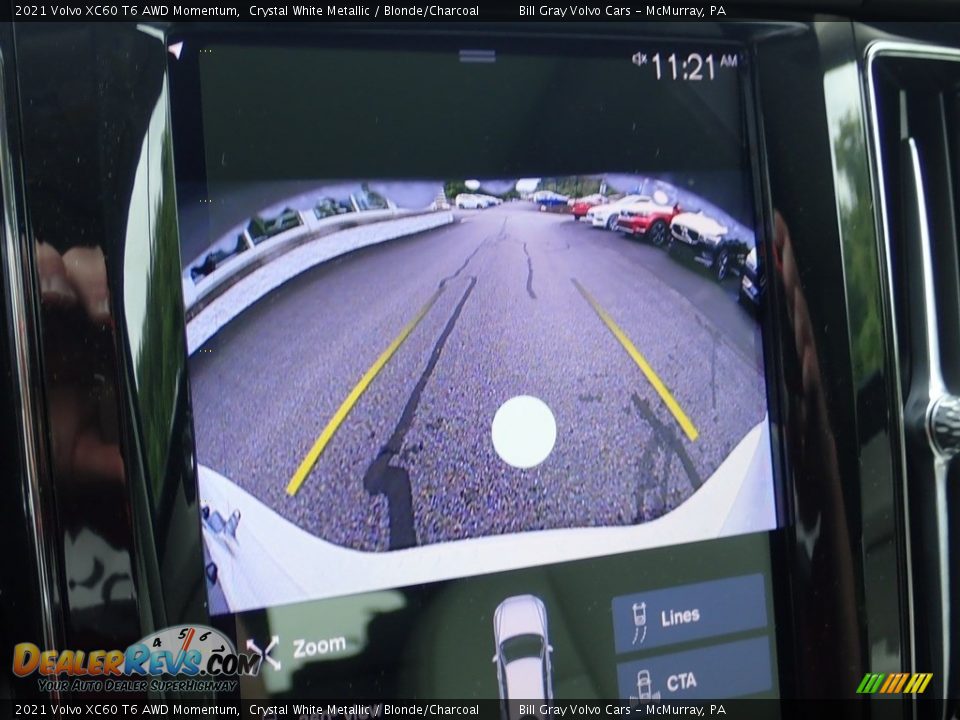 2021 Volvo XC60 T6 AWD Momentum Crystal White Metallic / Blonde/Charcoal Photo #15