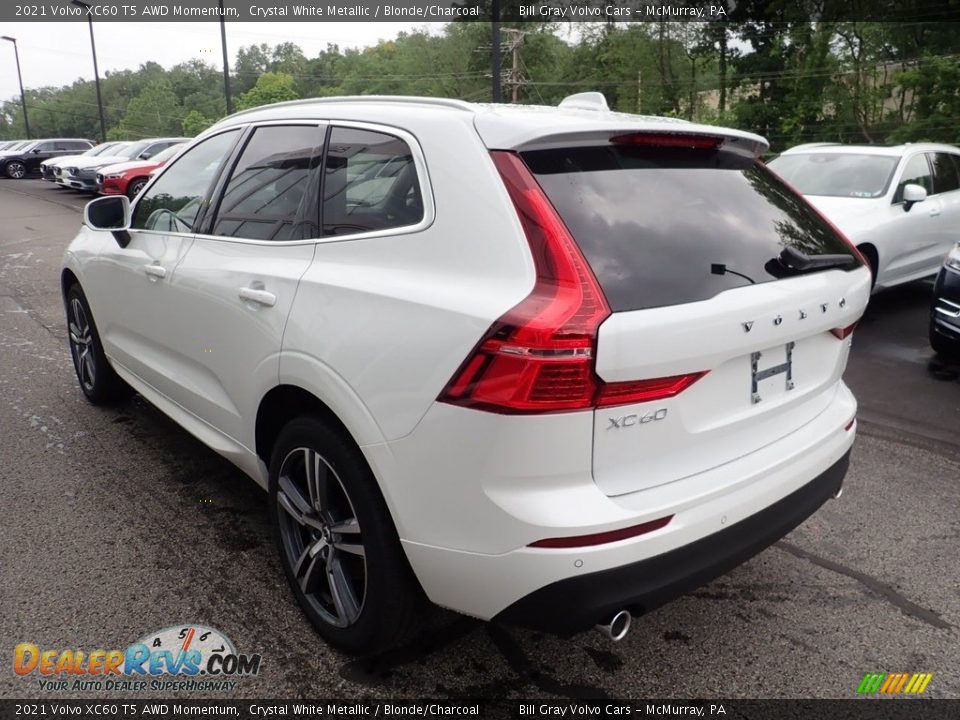 2021 Volvo XC60 T5 AWD Momentum Crystal White Metallic / Blonde/Charcoal Photo #4