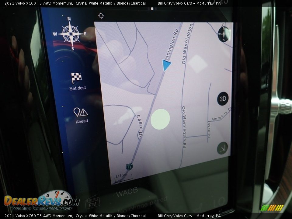 2021 Volvo XC60 T5 AWD Momentum Crystal White Metallic / Blonde/Charcoal Photo #13