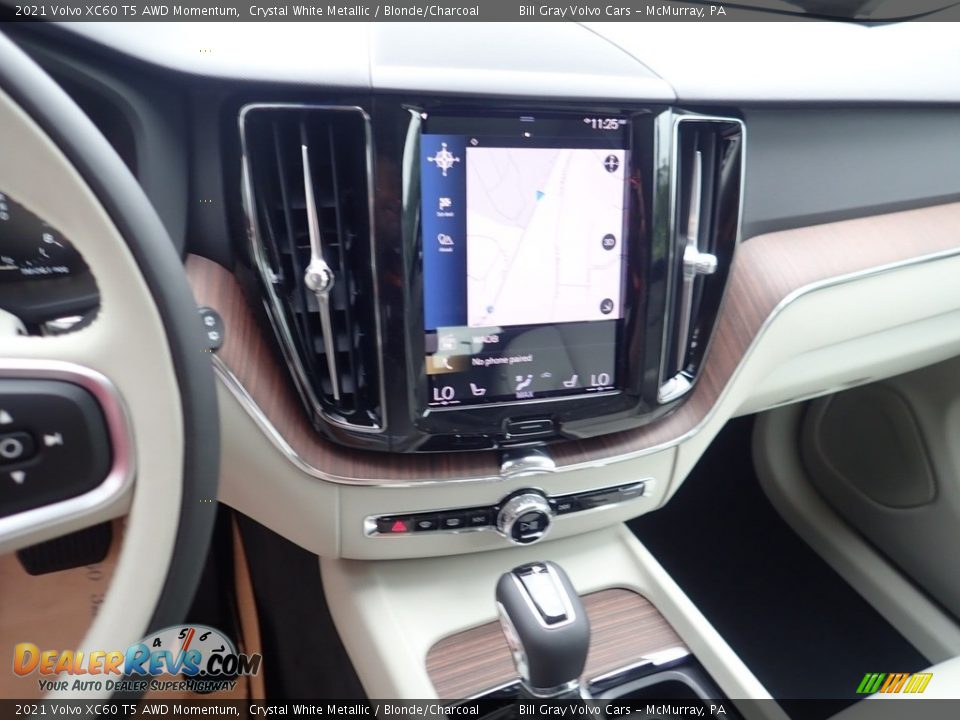 2021 Volvo XC60 T5 AWD Momentum Crystal White Metallic / Blonde/Charcoal Photo #14