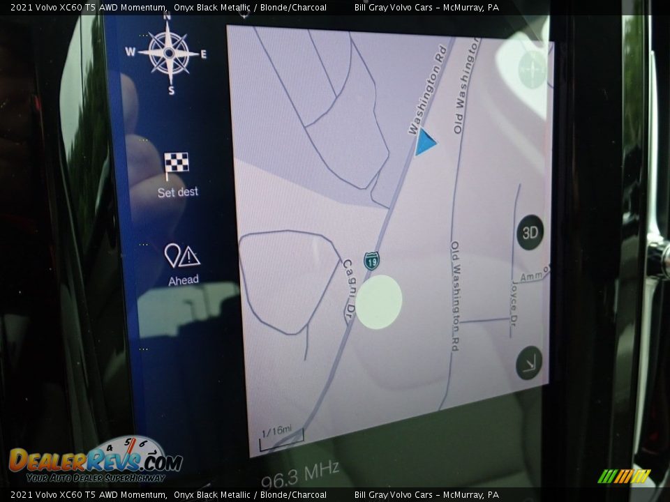 2021 Volvo XC60 T5 AWD Momentum Onyx Black Metallic / Blonde/Charcoal Photo #13