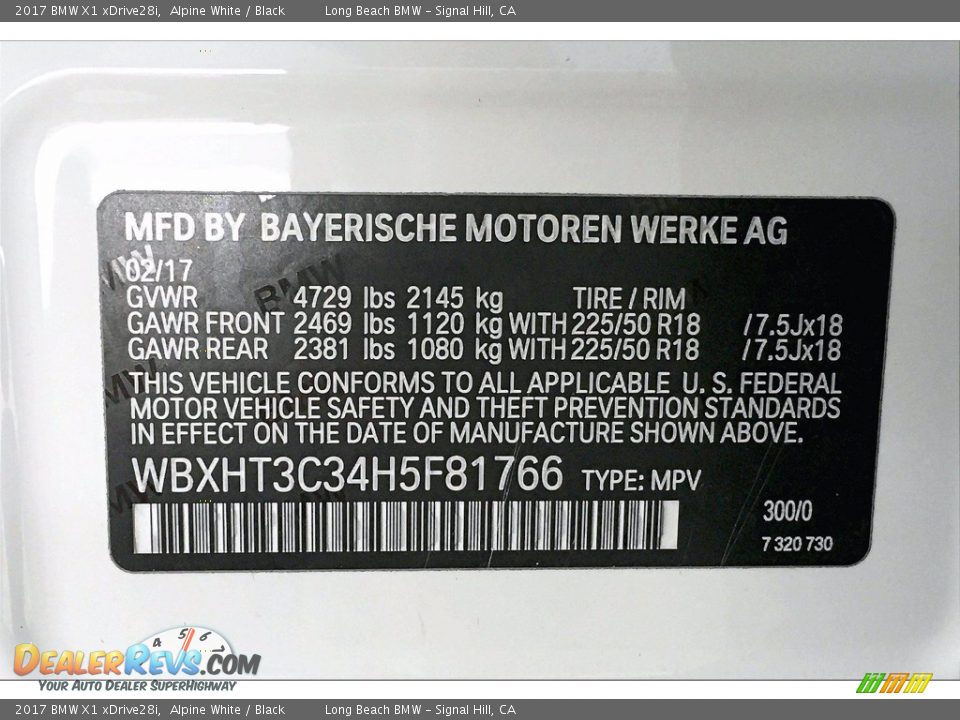 2017 BMW X1 xDrive28i Alpine White / Black Photo #36