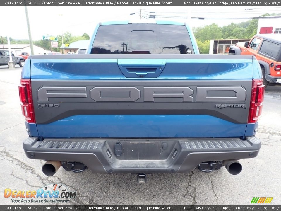 2019 Ford F150 SVT Raptor SuperCrew 4x4 Performance Blue / Raptor Black/Unique Blue Accent Photo #5