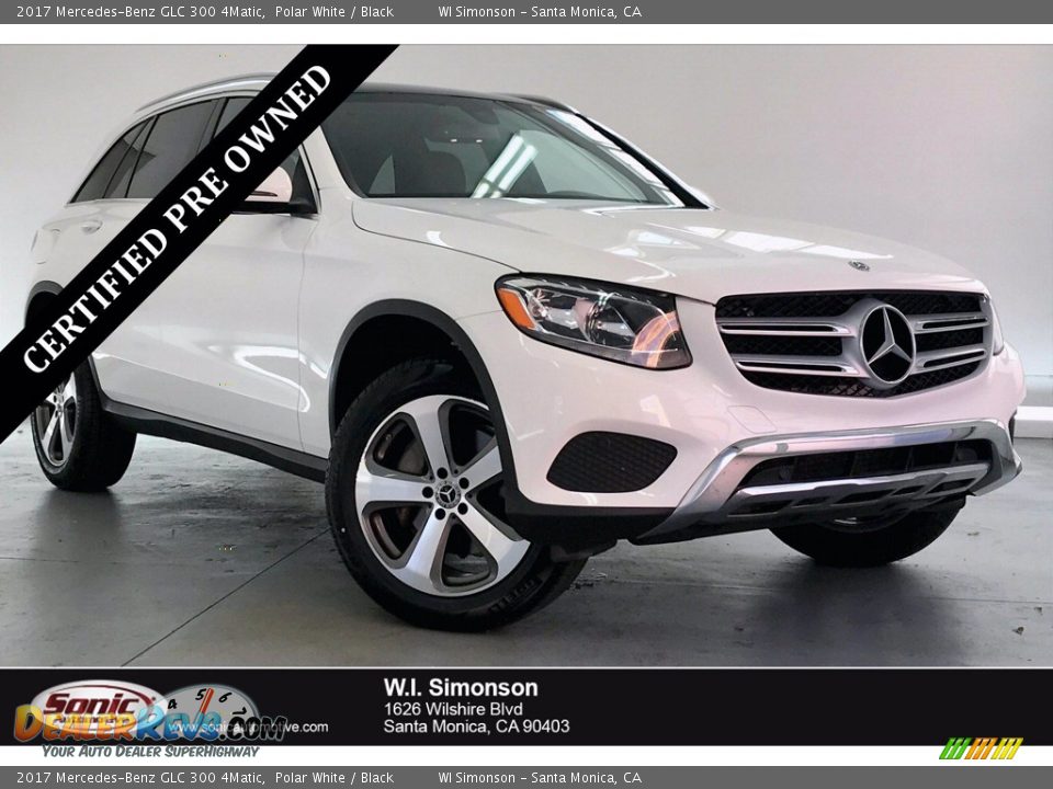 2017 Mercedes-Benz GLC 300 4Matic Polar White / Black Photo #1