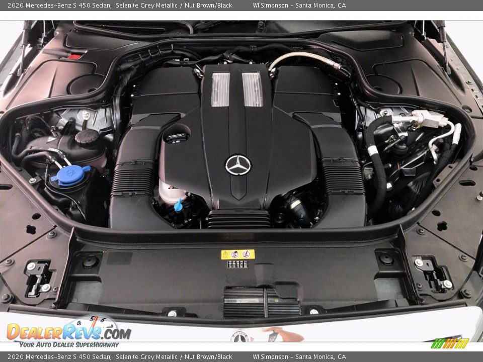 2020 Mercedes-Benz S 450 Sedan Selenite Grey Metallic / Nut Brown/Black Photo #8