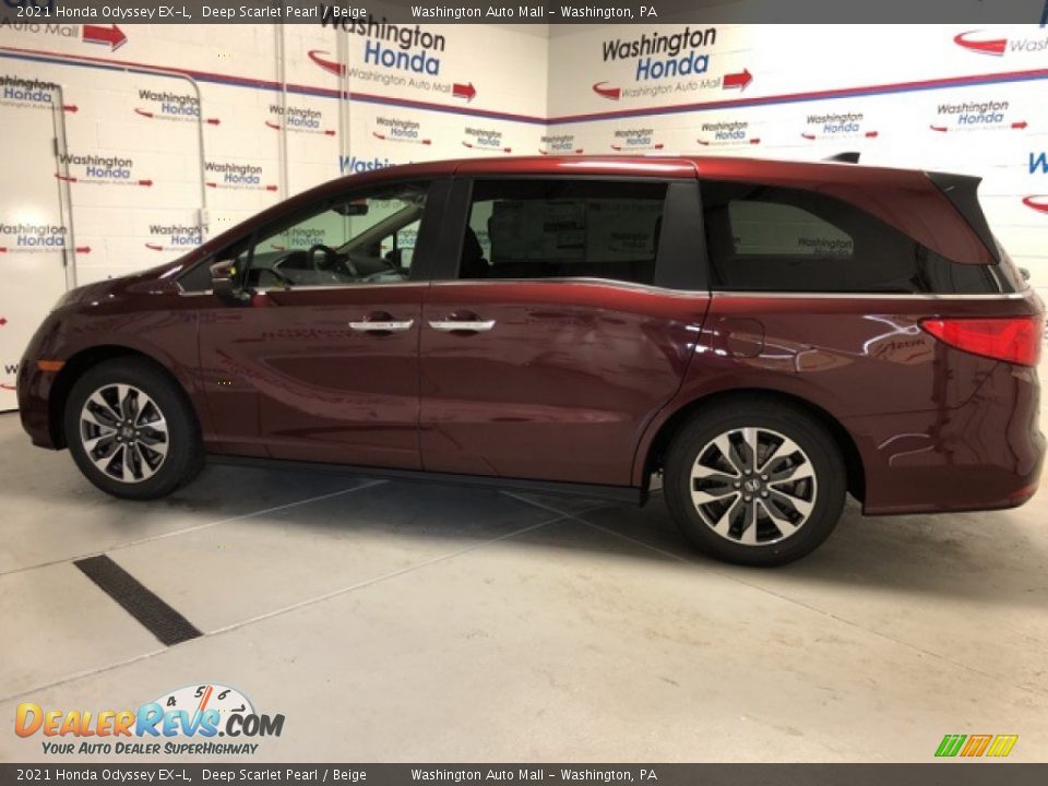 2021 Honda Odyssey EX-L Deep Scarlet Pearl / Beige Photo #2