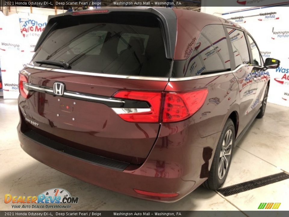 2021 Honda Odyssey EX-L Deep Scarlet Pearl / Beige Photo #3