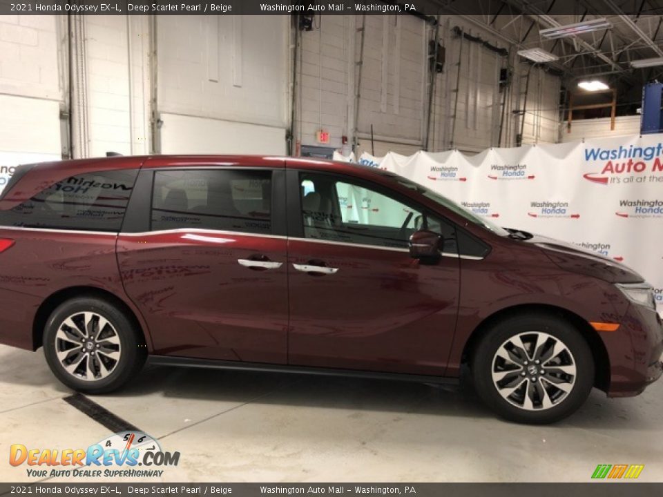 2021 Honda Odyssey EX-L Deep Scarlet Pearl / Beige Photo #4