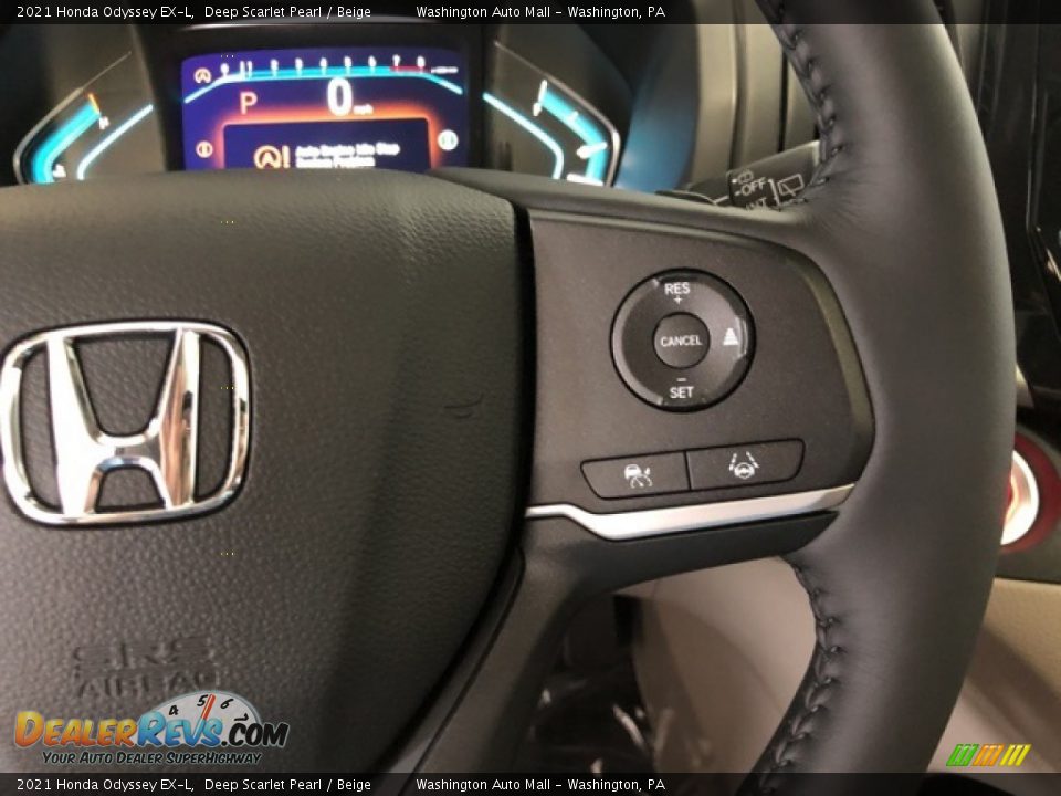 2021 Honda Odyssey EX-L Deep Scarlet Pearl / Beige Photo #17