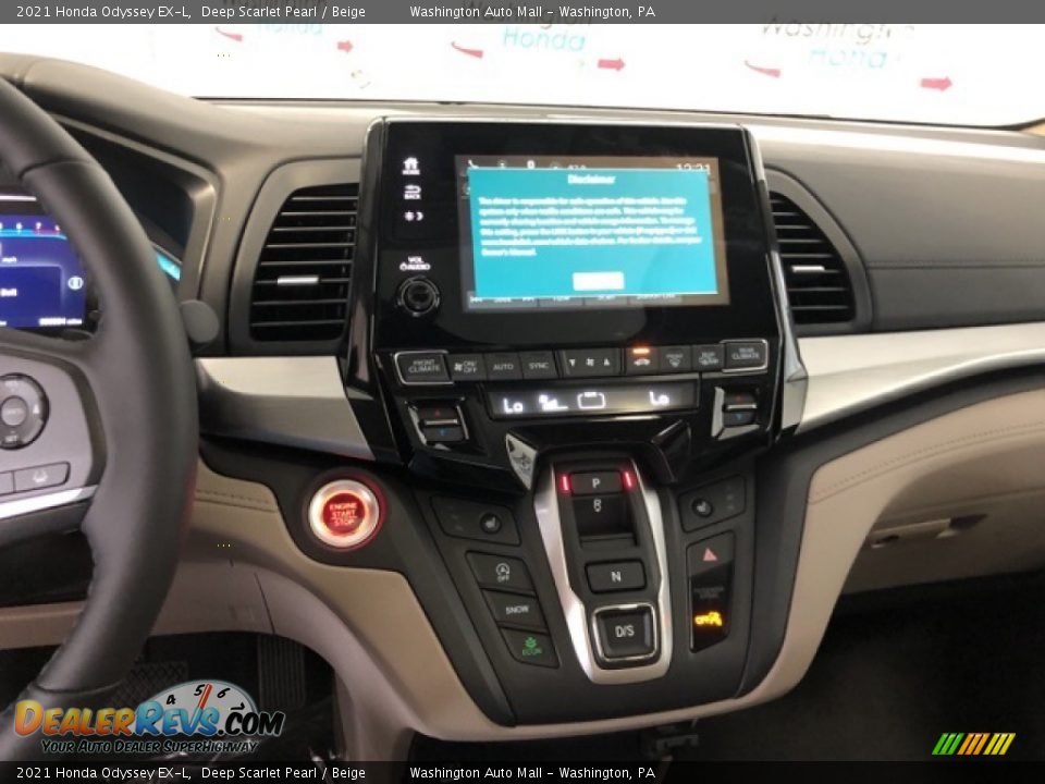 2021 Honda Odyssey EX-L Deep Scarlet Pearl / Beige Photo #19