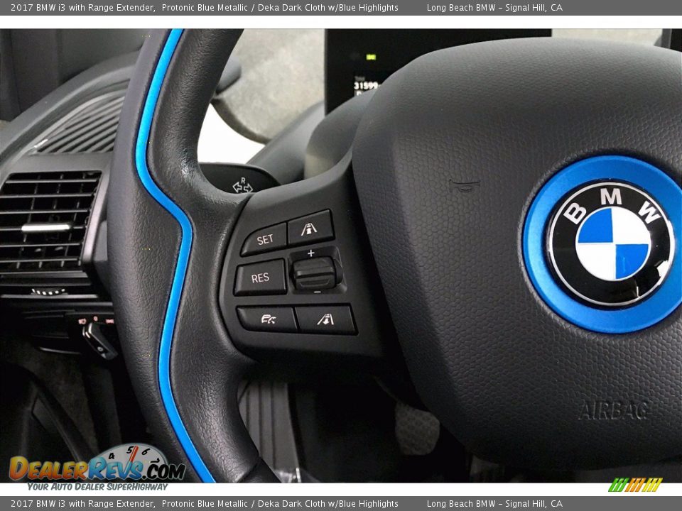 2017 BMW i3 with Range Extender Protonic Blue Metallic / Deka Dark Cloth w/Blue Highlights Photo #18