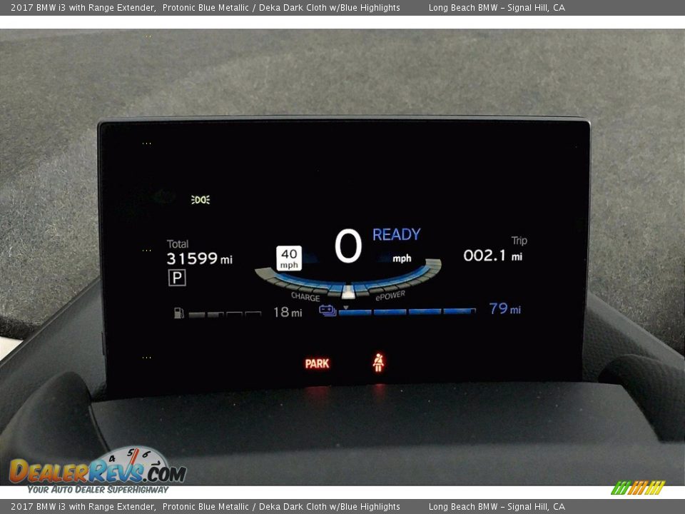 2017 BMW i3 with Range Extender Protonic Blue Metallic / Deka Dark Cloth w/Blue Highlights Photo #20