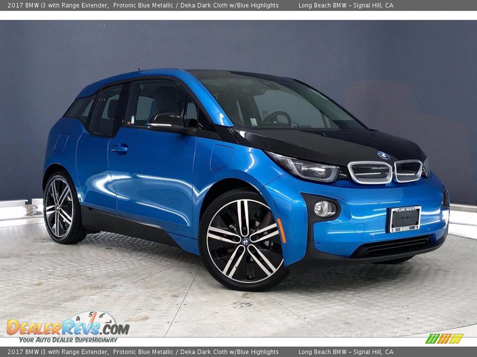 2017 BMW i3 with Range Extender Protonic Blue Metallic / Deka Dark Cloth w/Blue Highlights Photo #34