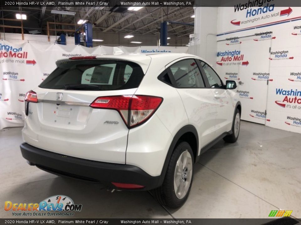 2020 Honda HR-V LX AWD Platinum White Pearl / Gray Photo #3
