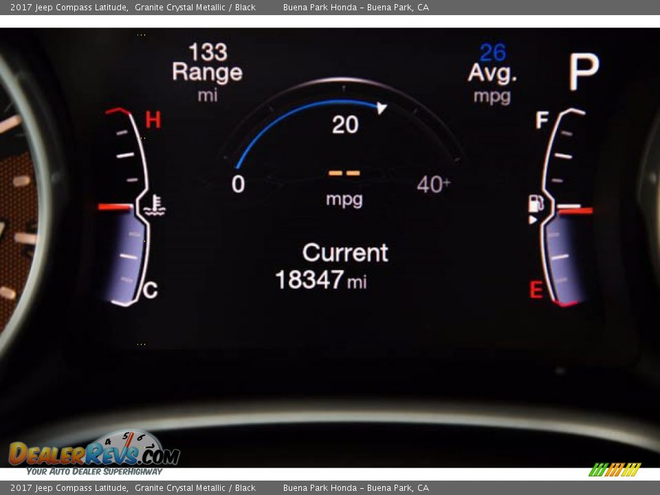 2017 Jeep Compass Latitude Granite Crystal Metallic / Black Photo #6