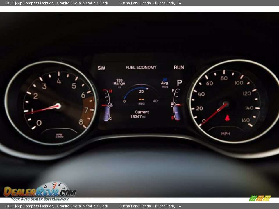 2017 Jeep Compass Latitude Granite Crystal Metallic / Black Photo #24