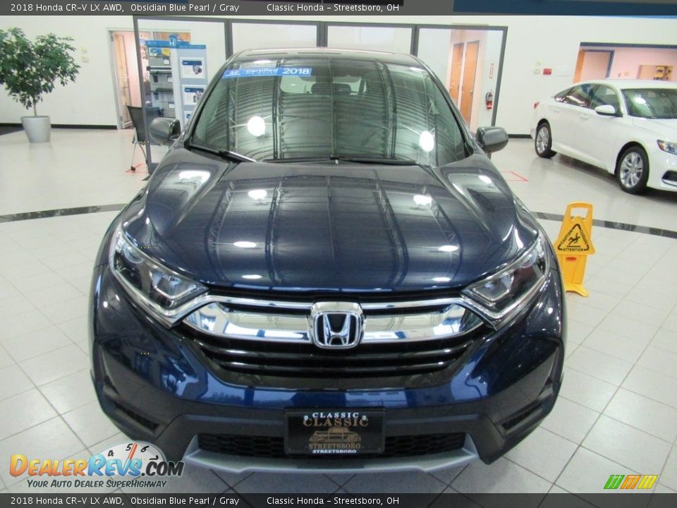 2018 Honda CR-V LX AWD Obsidian Blue Pearl / Gray Photo #2