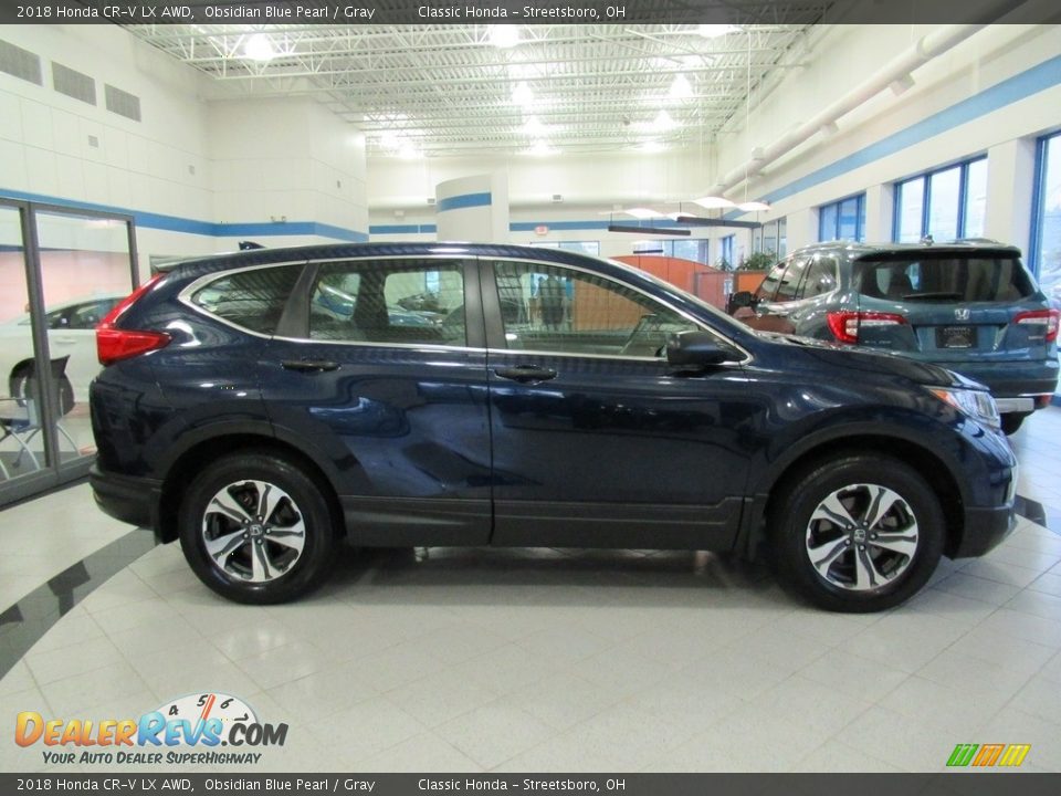 2018 Honda CR-V LX AWD Obsidian Blue Pearl / Gray Photo #4